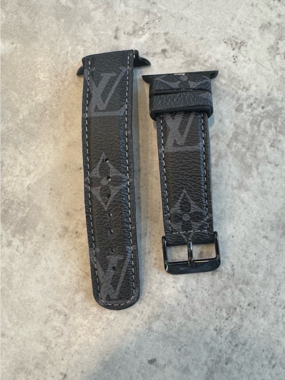 Black Monogram Apple Watch Band